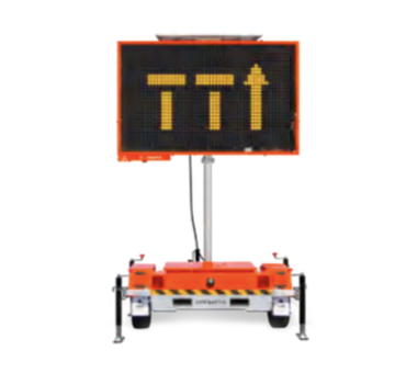 Small OPTRAFFIC Solar Powered Full Matrix Sign Trailer